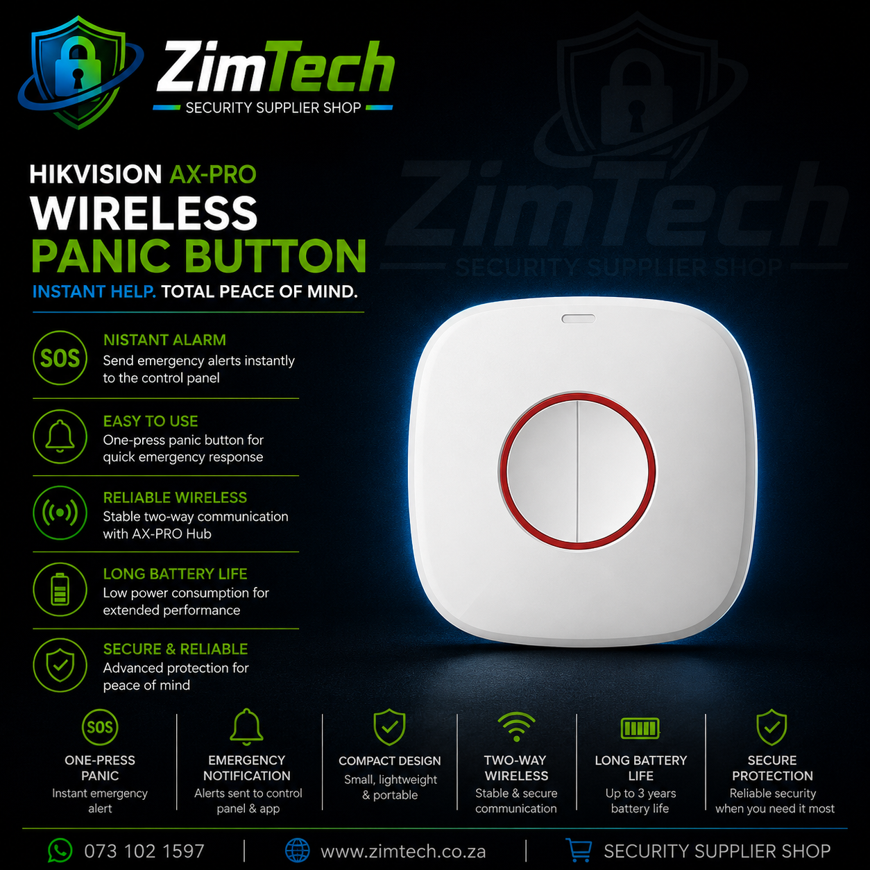 Hikvision AX-PRO Wireless Panic Button