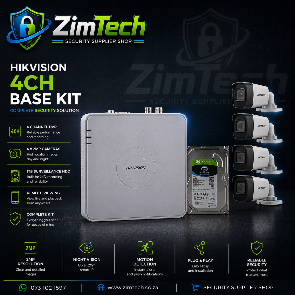 Hikvision 4ch base kit