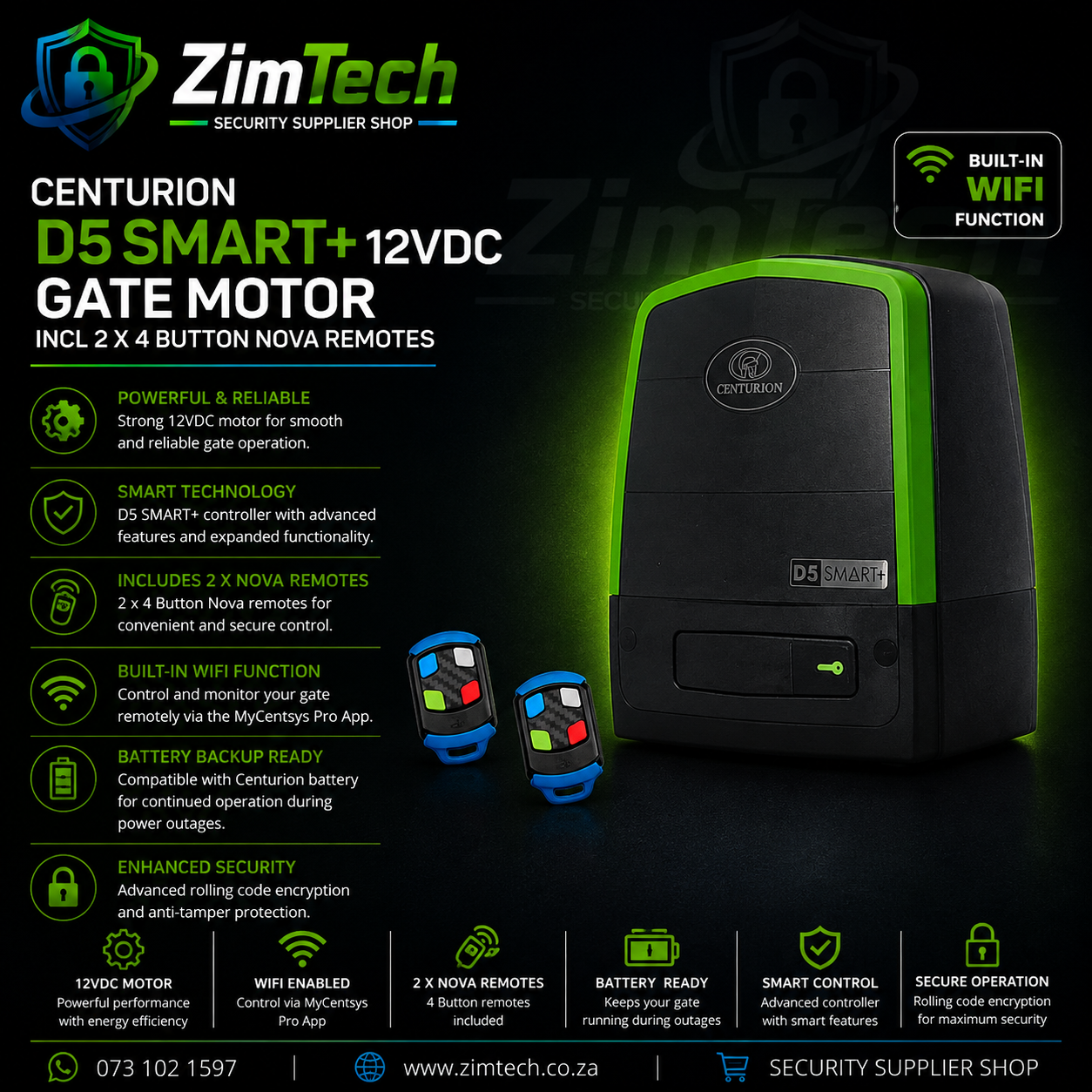 Centurion Gate Motor D5 SMART+