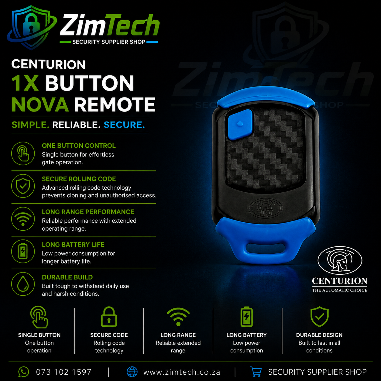 Canturion 1  Button Nova remote