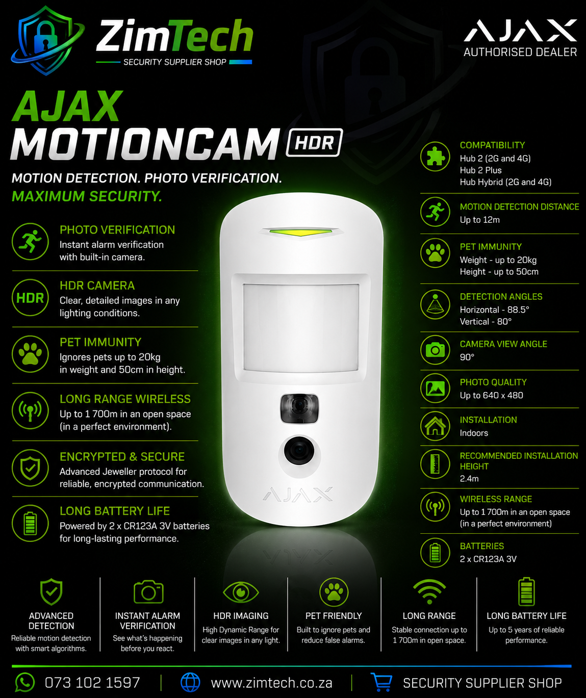 Ajax MotionCam HDR White