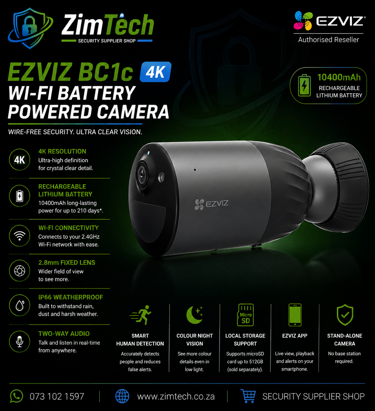 EZVIZ Wi-Fi Battery Powered Camera