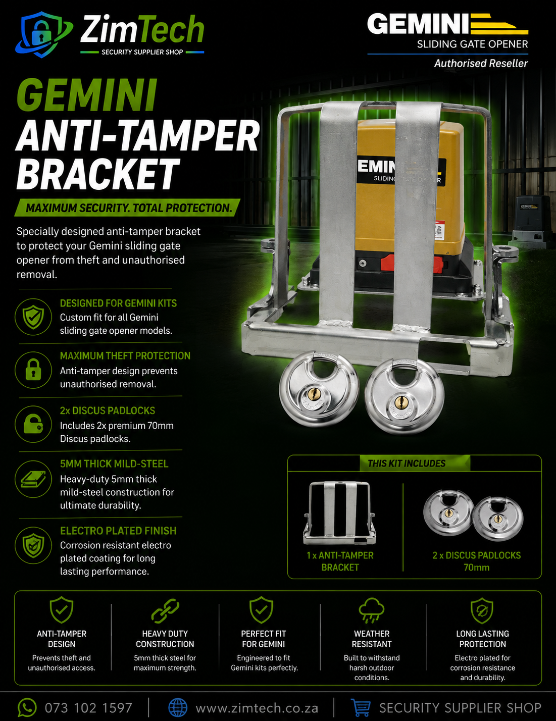 Anti-Tamper Bracket New Gemini