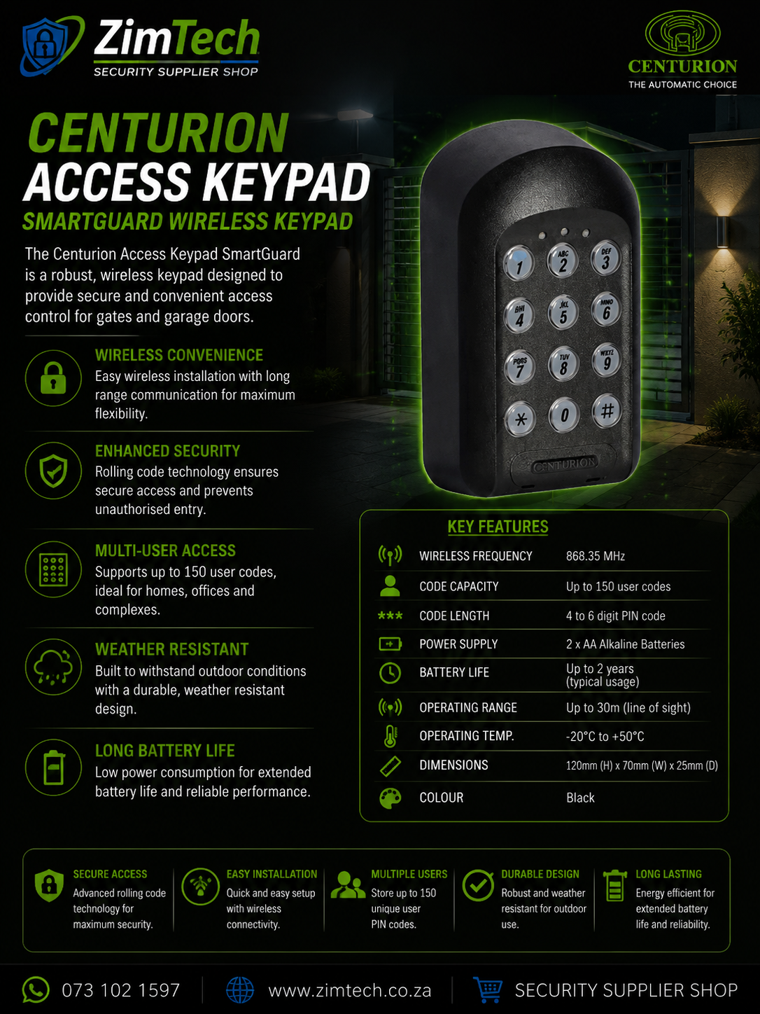 Centurion Smartguard Keypad